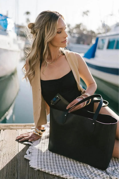 East West Tote - Black - Ivy Cove Montecito