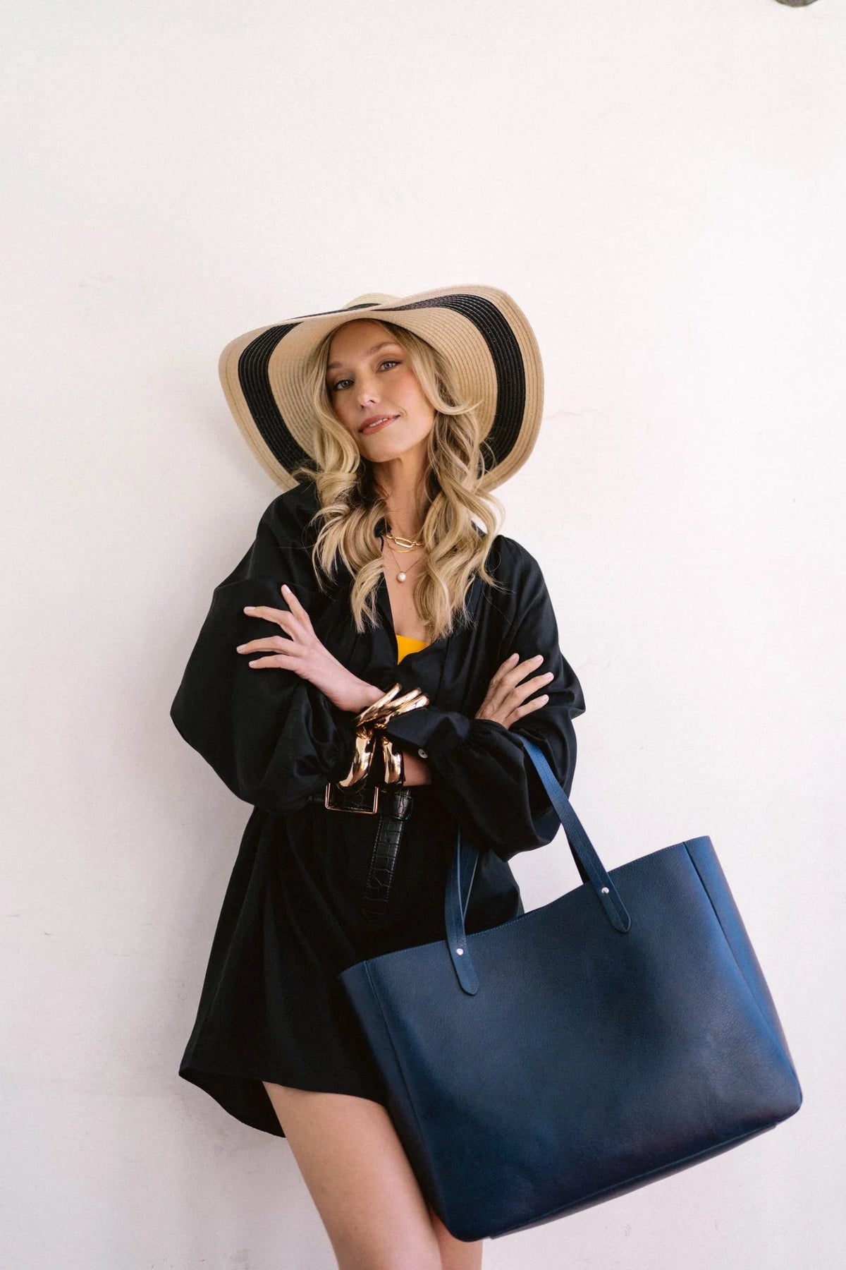 East West Tote - Navy - Ivy Cove Montecito