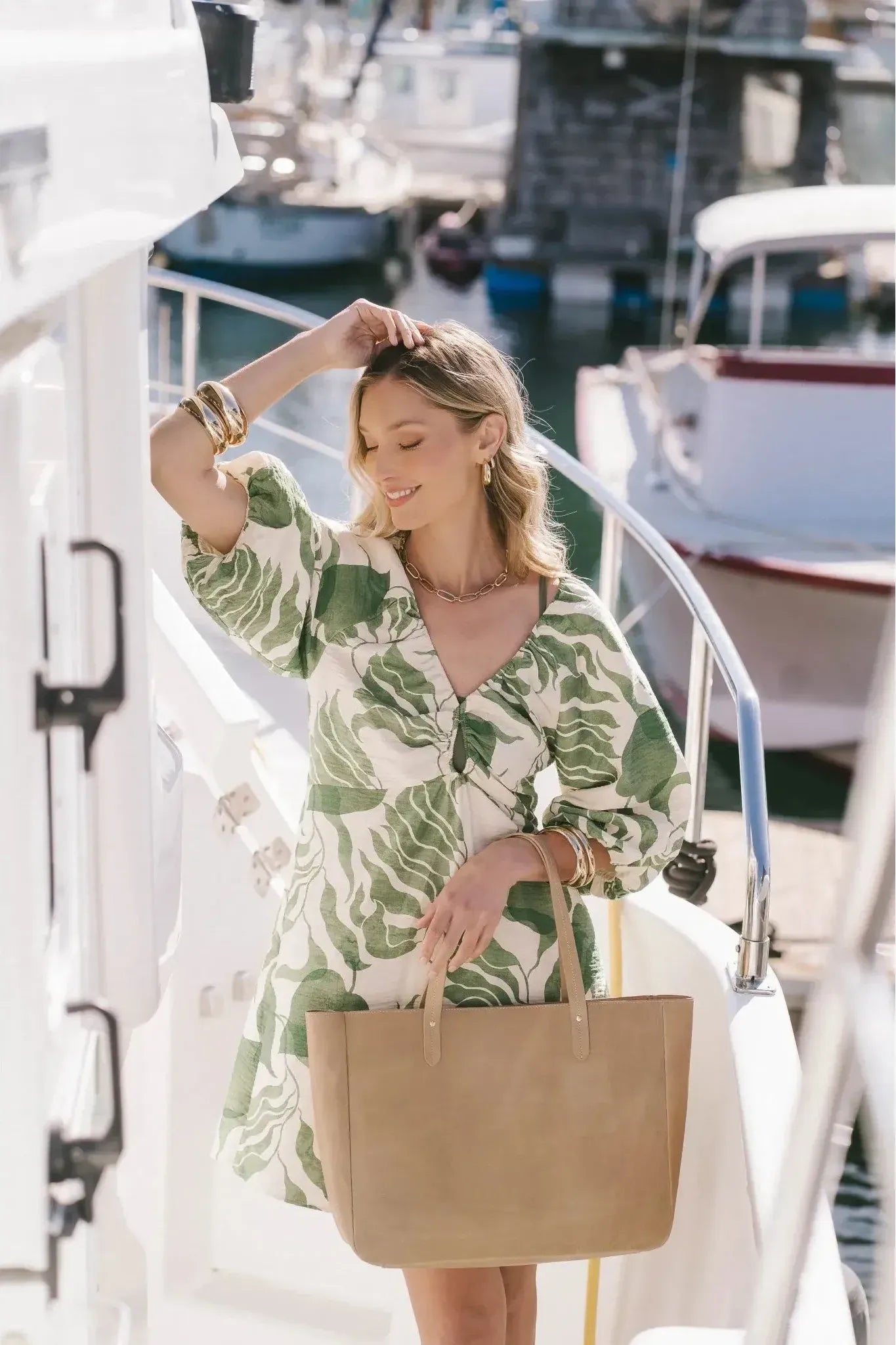 East West Tote - Sand - Ivy Cove Montecito