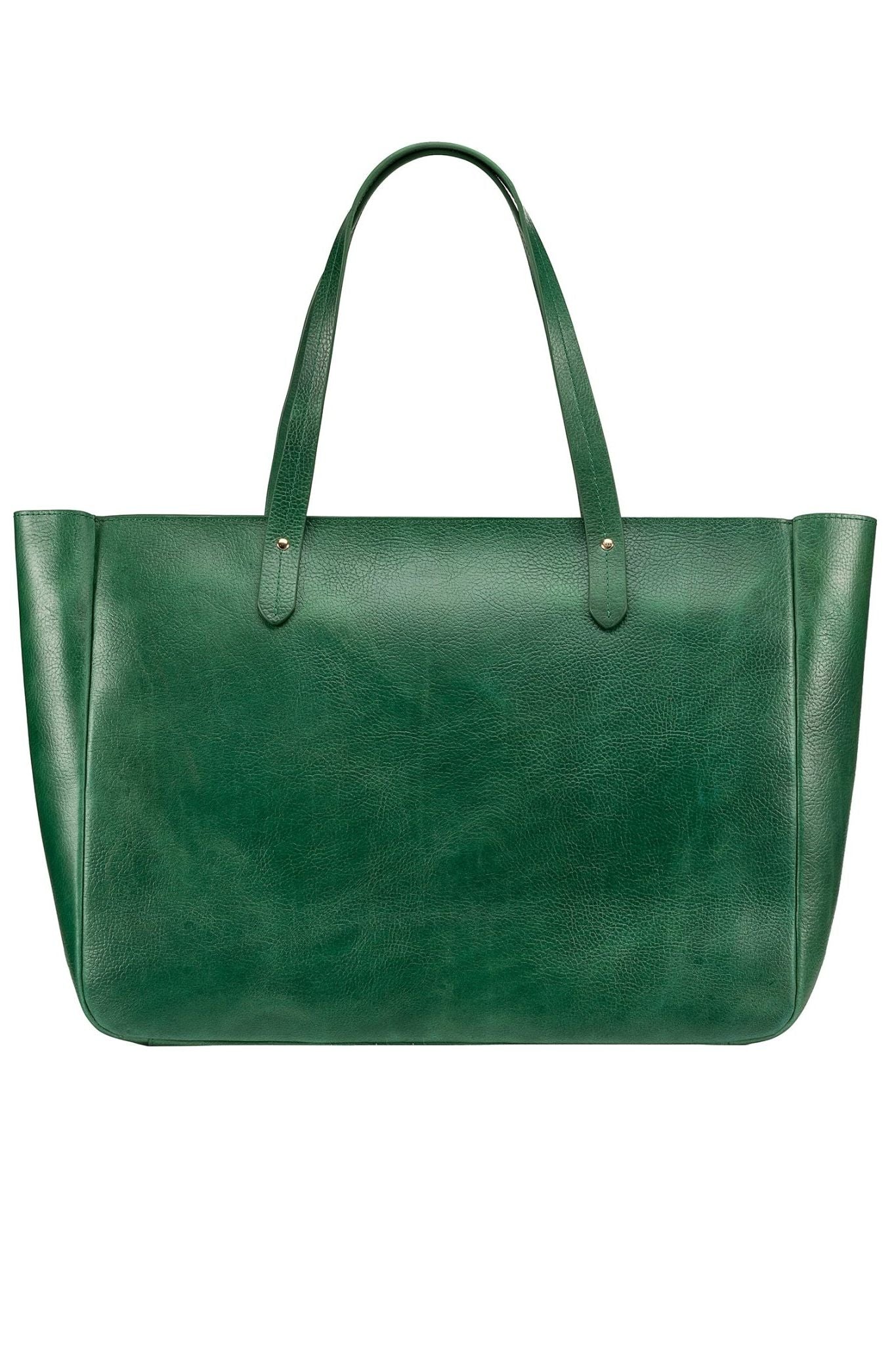 East West Zip Top Leather Tote - Ivy Cove Montecito