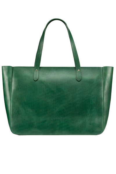East West Zip Top Leather Tote