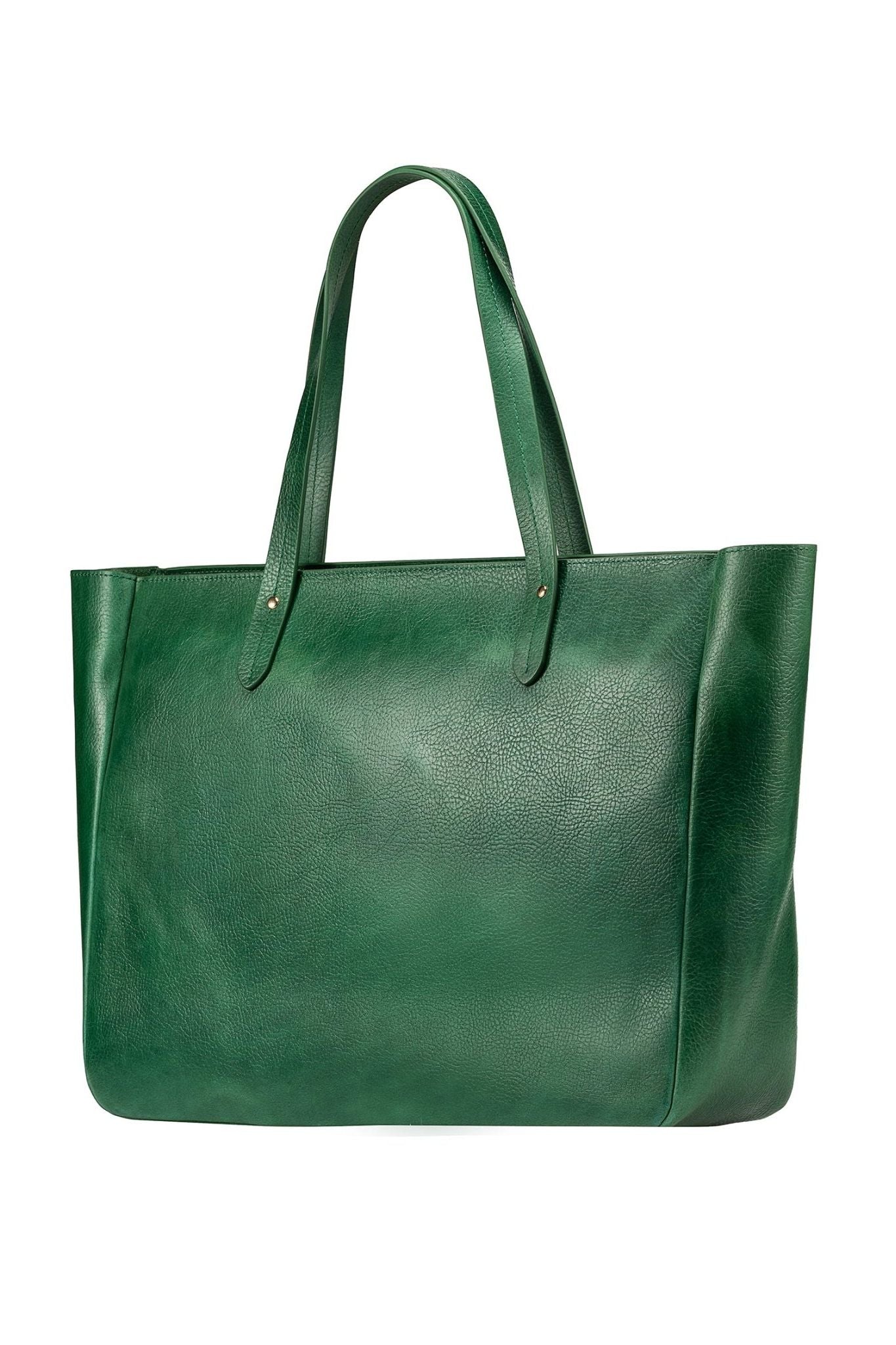 East West Zip Top Leather Tote - Ivy Cove Montecito