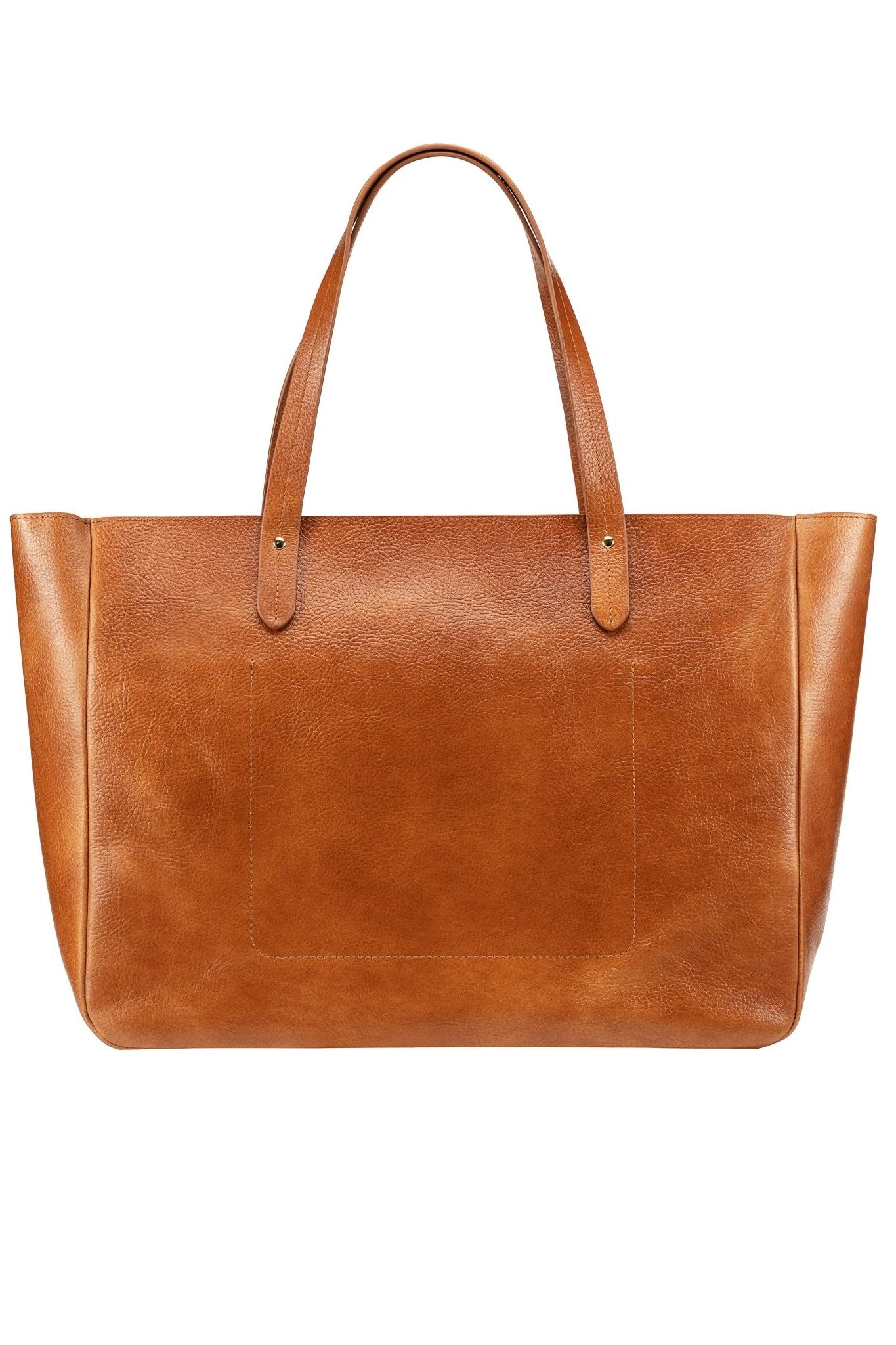 East West Zip Top Leather Tote - Ivy Cove Montecito