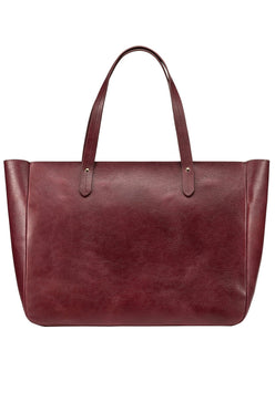 East West Zip Top Leather Tote