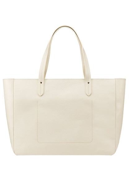 East West Zip Top Leather Tote - Ivy Cove Montecito
