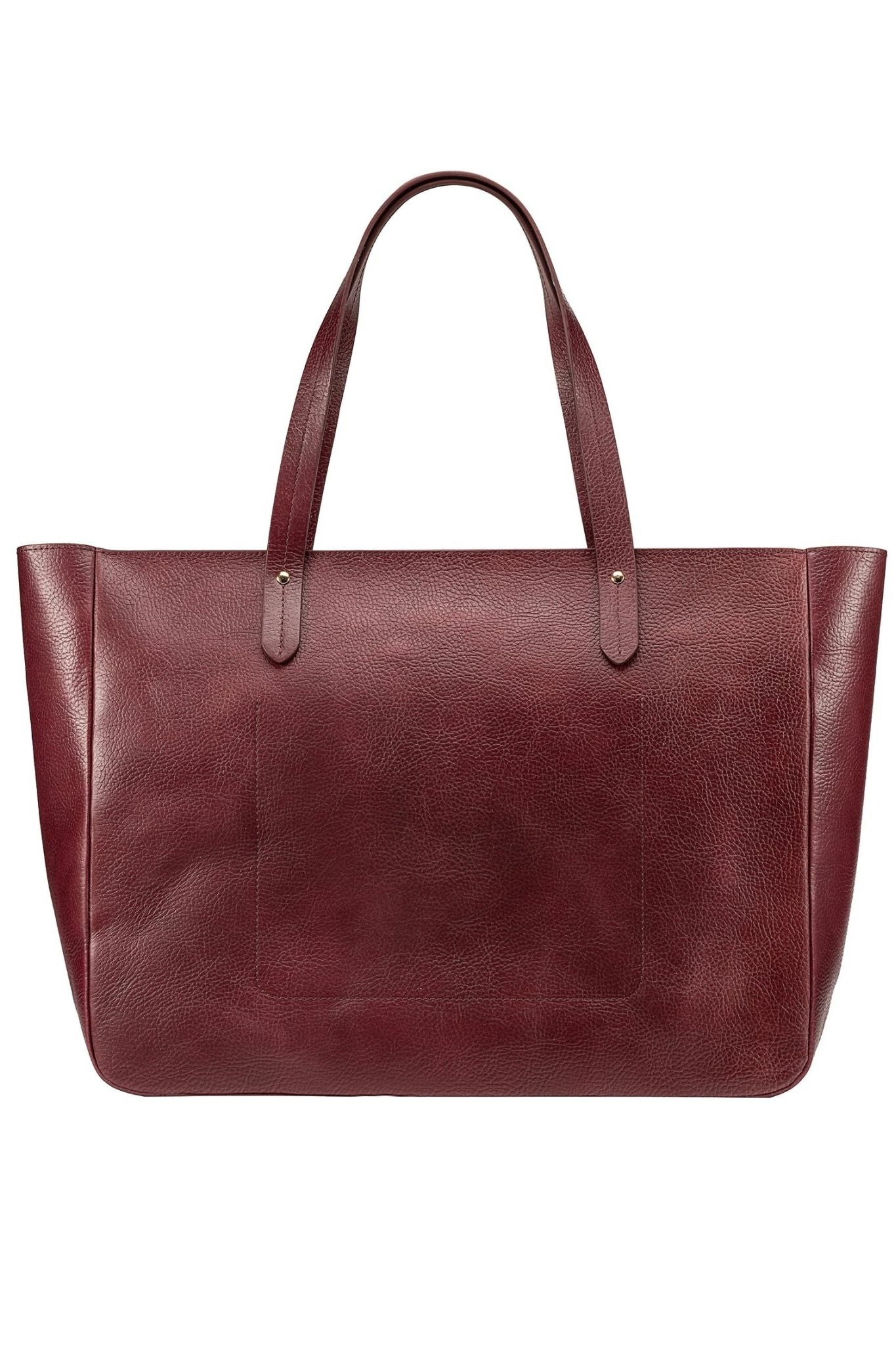 East West Zip Top Leather Tote - Ivy Cove Montecito