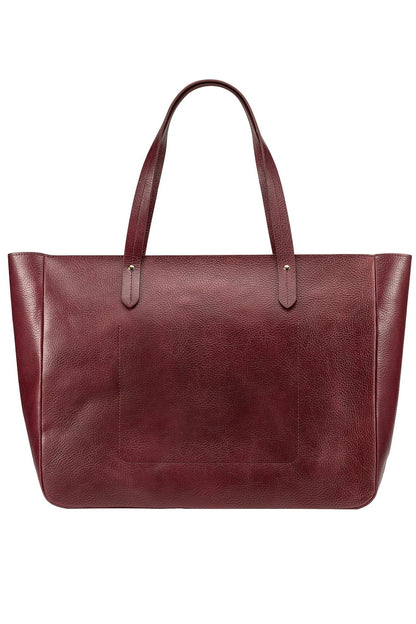 East West Zip Top Leather Tote - Ivy Cove Montecito