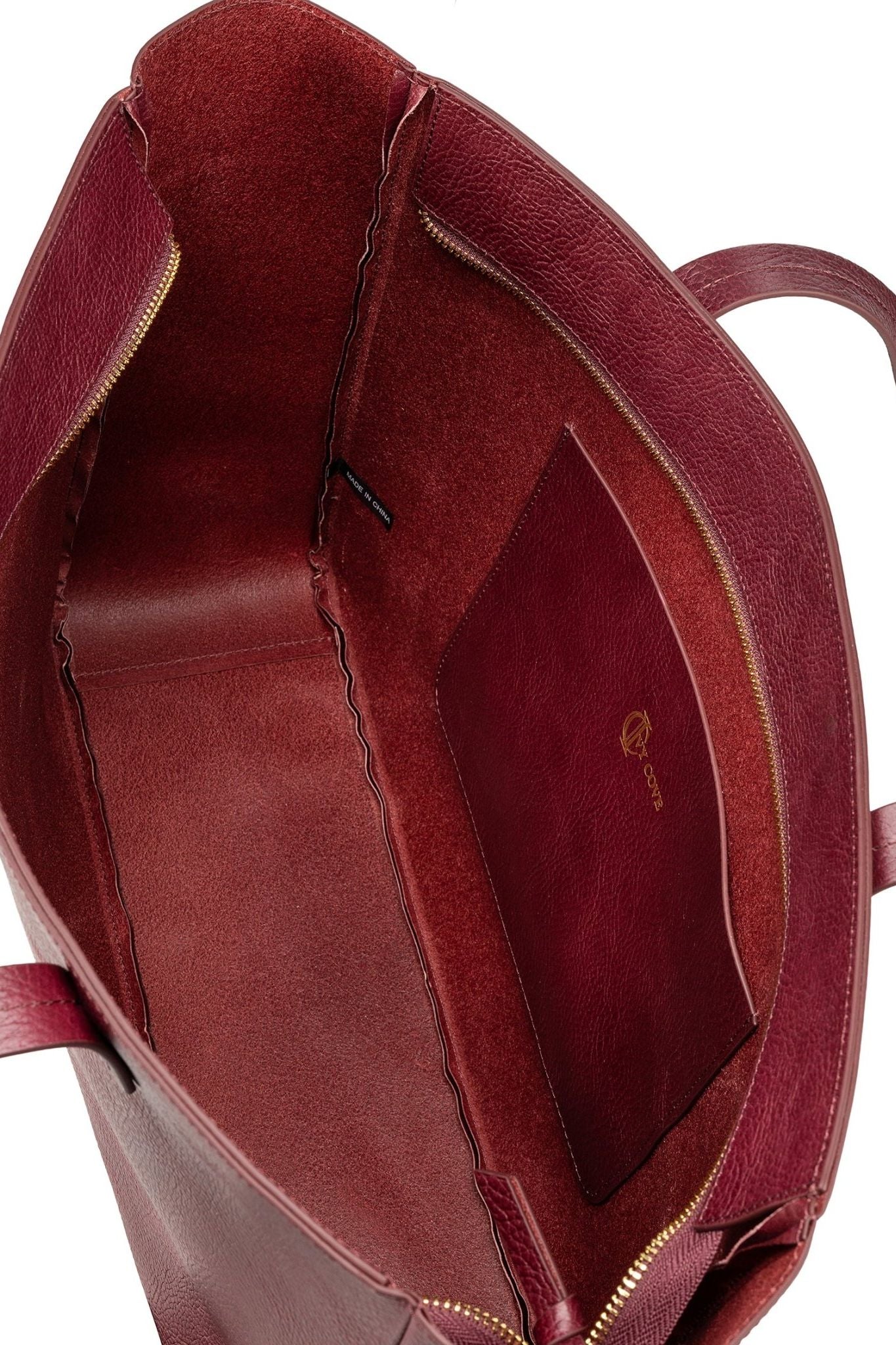 East West Zip Top Leather Tote - Ivy Cove Montecito