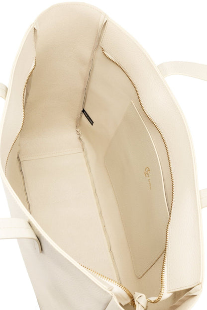 East West Zip Top Leather Tote - Ivy Cove Montecito