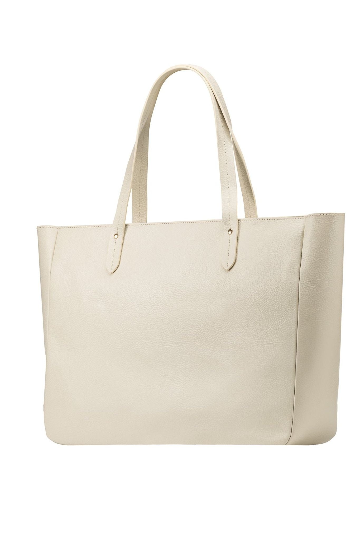 East West Zip Top Leather Tote - Ivy Cove Montecito