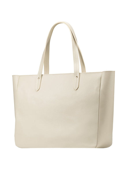 East West Zip Top Leather Tote - Ivy Cove Montecito