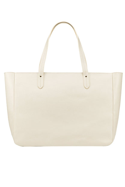 East West Zip Top Leather Tote - Ivy Cove Montecito