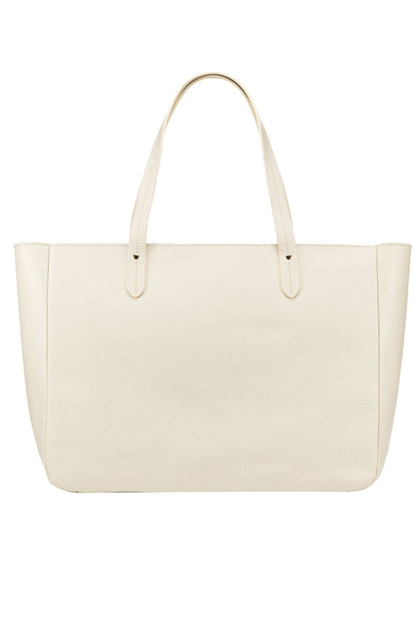 East West Zip Top Leather Tote