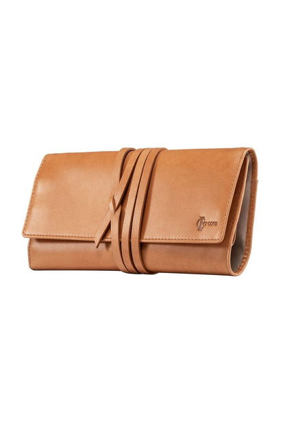 Leather Wrap Jewelry Roll - Ivy Cove Montecito