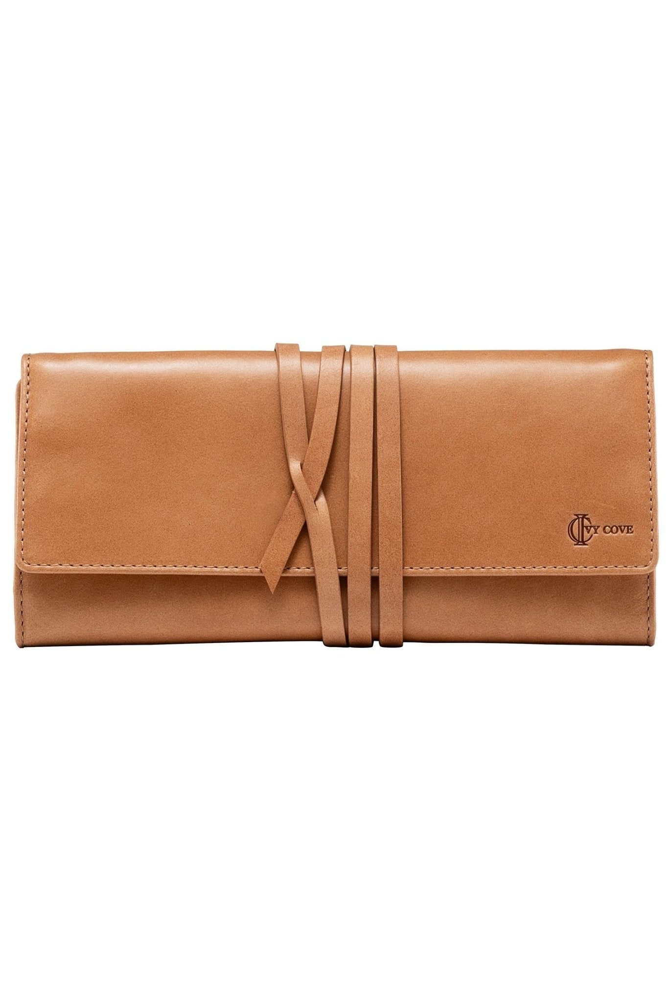 Leather Wrap Jewelry Roll - Ivy Cove Montecito