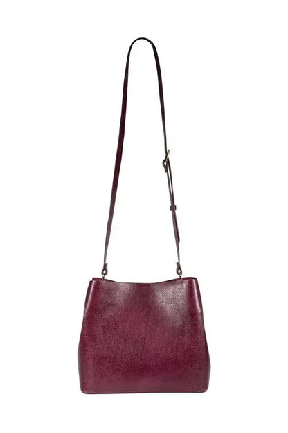 Madison Bucket Tote - Burgundy - Ivy Cove Montecito