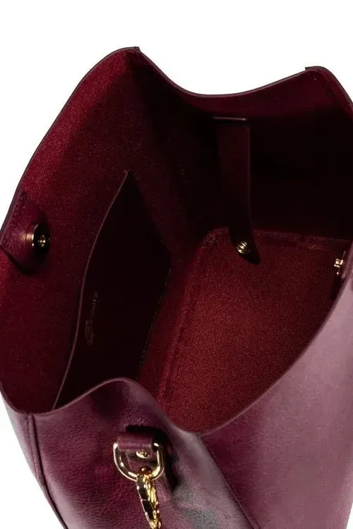 Madison Bucket Tote - Burgundy - Ivy Cove Montecito
