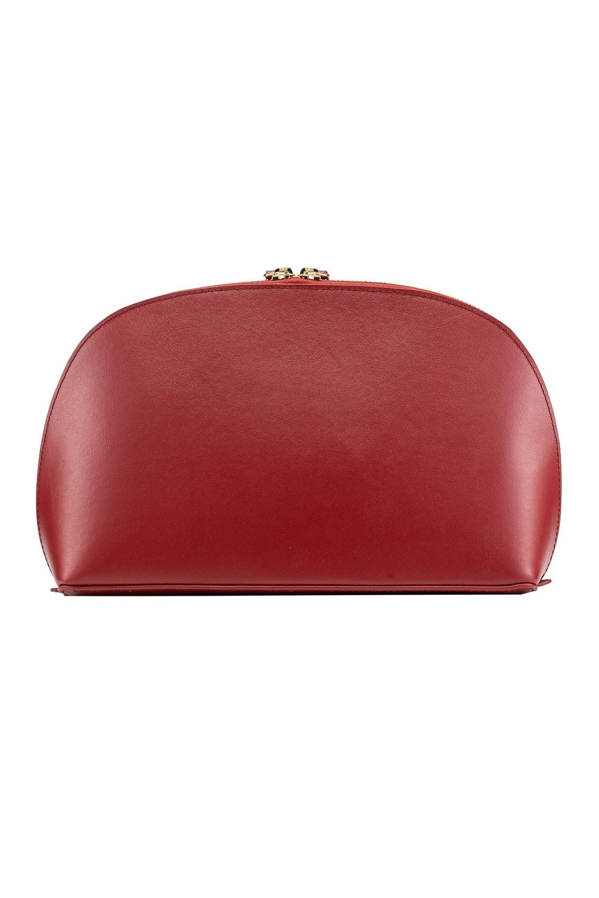 Mesa Leather Cosmetic Bag - Red - Ivy Cove Montecito