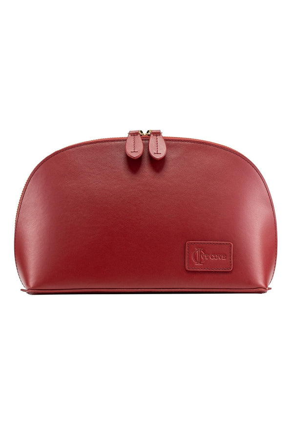 Mesa Leather Cosmetic Bag - Red
