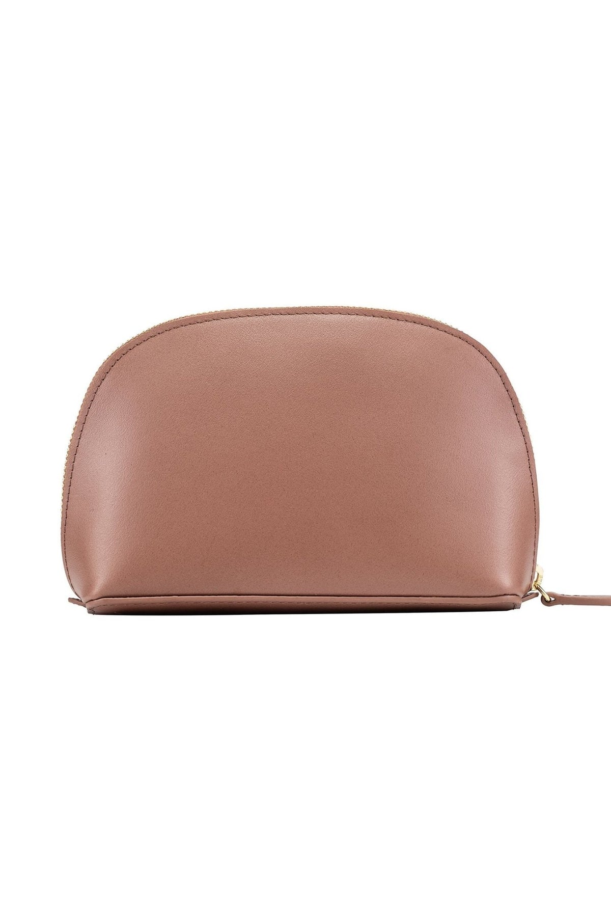 Mesa Leather Cosmetic Bag - Taupe - Ivy Cove Montecito