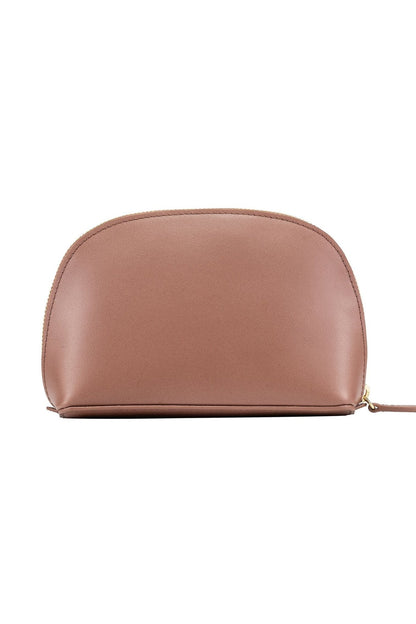 Mesa Leather Cosmetic Bag - Taupe - Ivy Cove Montecito