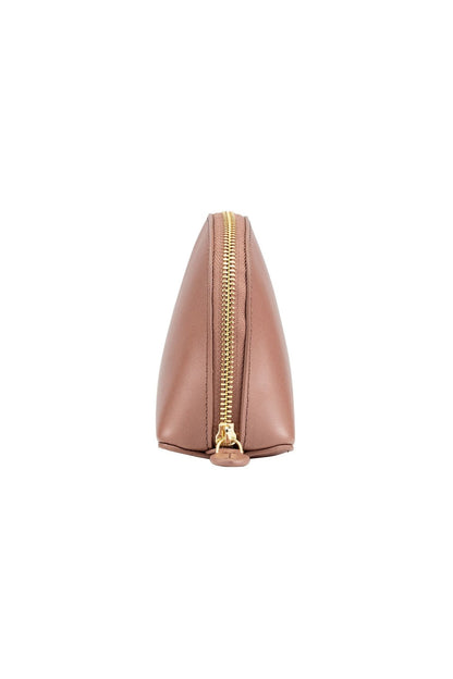Mesa Leather Cosmetic Bag - Taupe - Ivy Cove Montecito