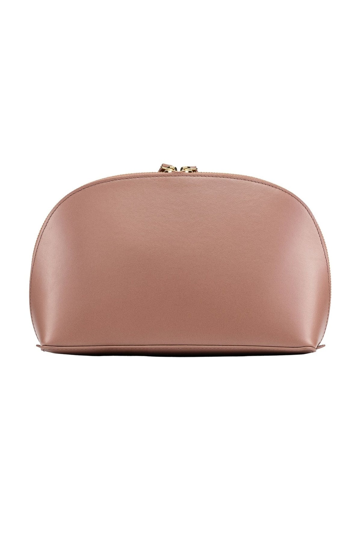 Mesa Leather Cosmetic Bag - Taupe - Ivy Cove Montecito