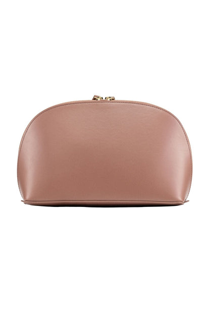 Mesa Leather Cosmetic Bag - Taupe - Ivy Cove Montecito