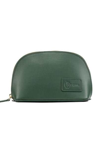 Mesa Leather Cosmetic Bag - Teal - Ivy Cove Montecito