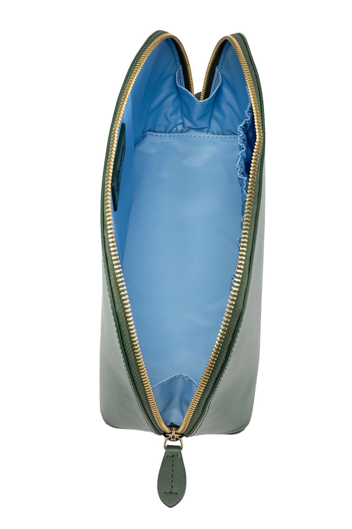 Mesa Leather Cosmetic Bag - Teal - Ivy Cove Montecito