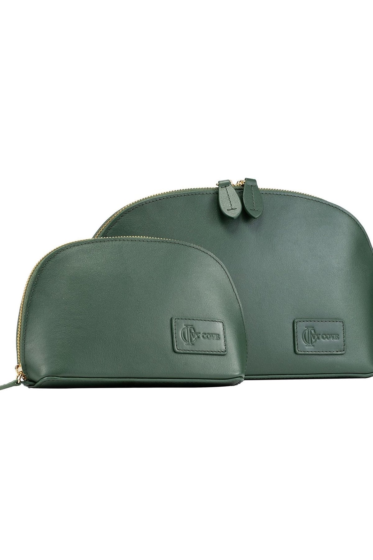 Mesa Leather Cosmetic Bag - Teal - Ivy Cove Montecito
