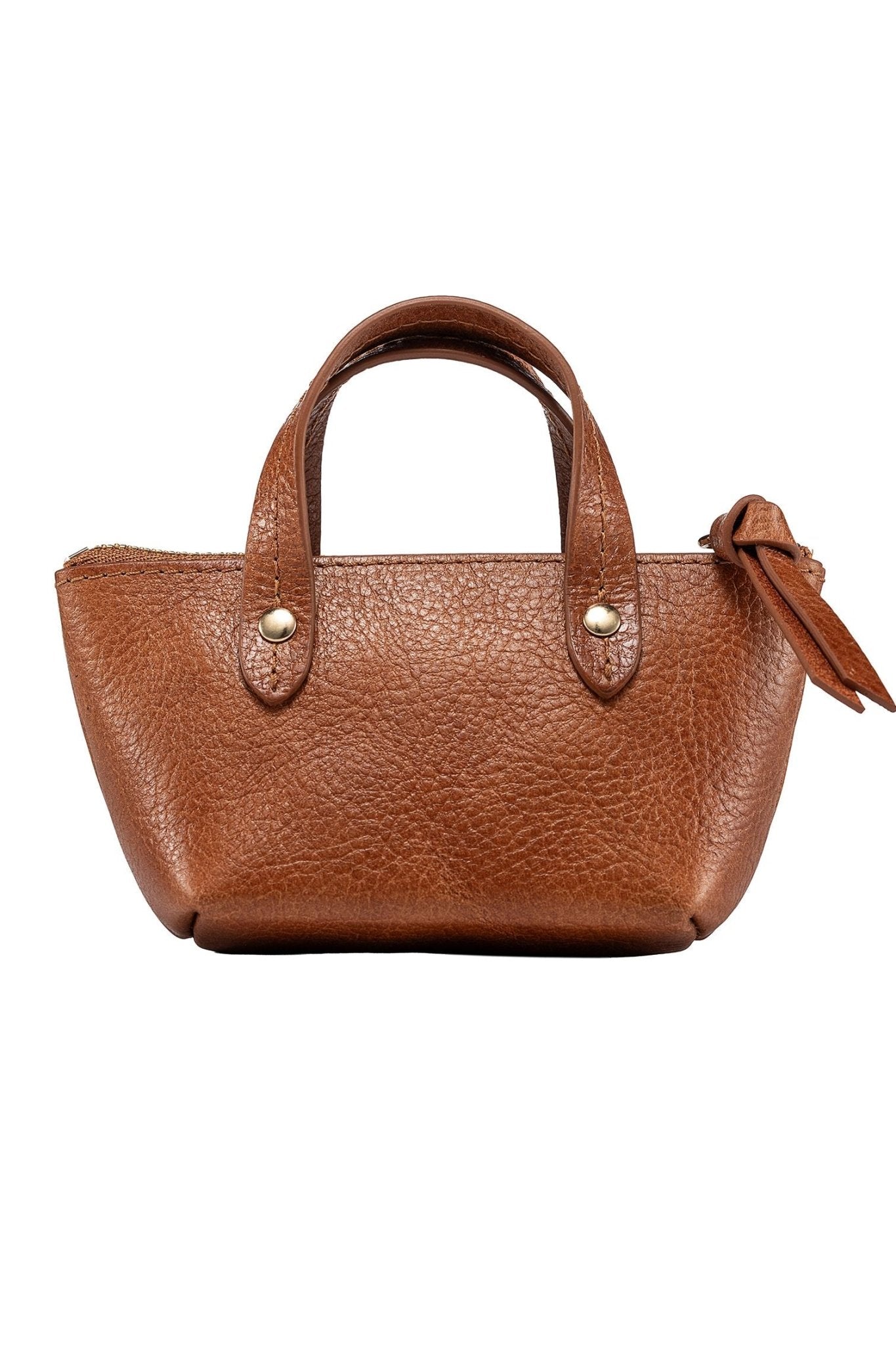 Mini Tote Bag Charm & Coin Purse – Cognac - Ivy Cove Montecito