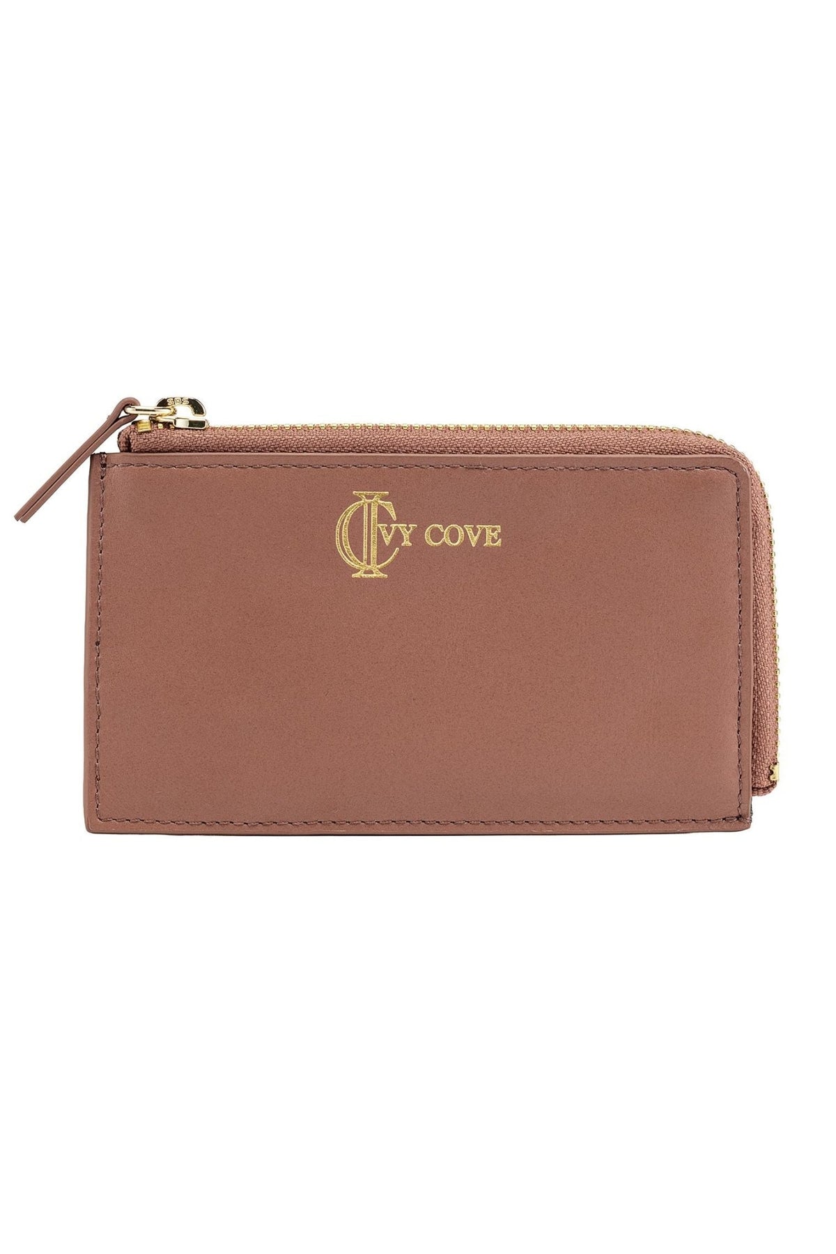 On Deck Leather Mini Wallet - Taupe - Ivy Cove Montecito