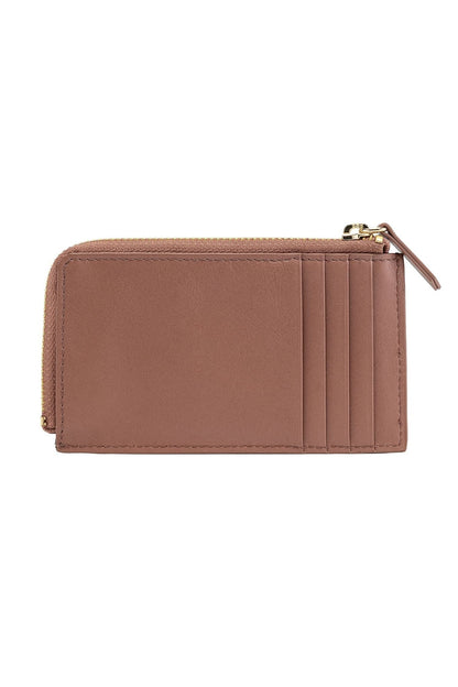 On Deck Leather Mini Wallet - Taupe - Ivy Cove Montecito