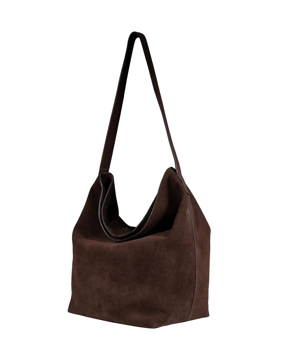 Padaro Suede Hobo Bucket Bag - Brown - Ivy Cove Montecito