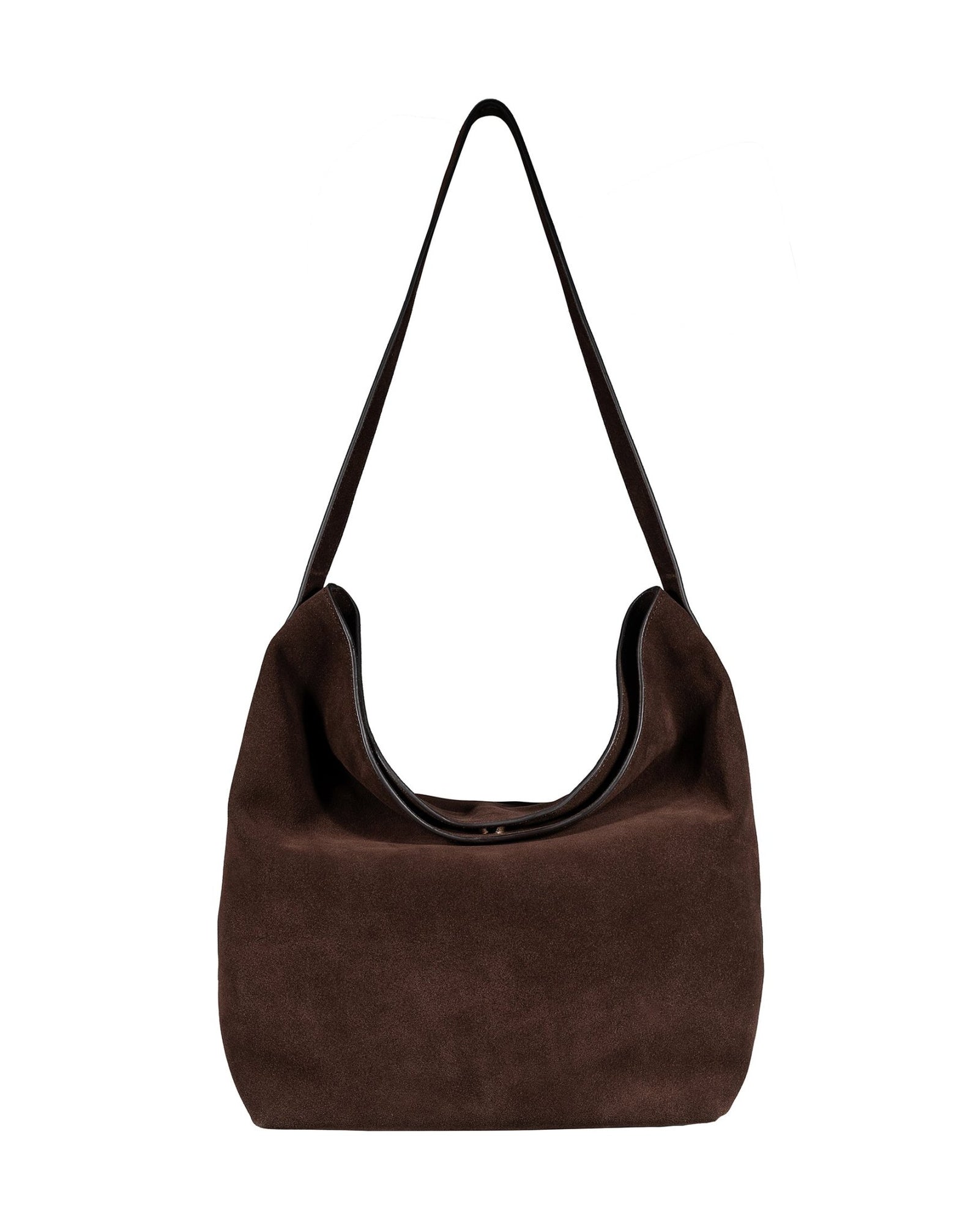 Padaro Suede Hobo Bucket Bag - Brown - Ivy Cove Montecito