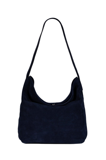 Padaro Suede Hobo Bucket Bag - Navy - Ivy Cove Montecito