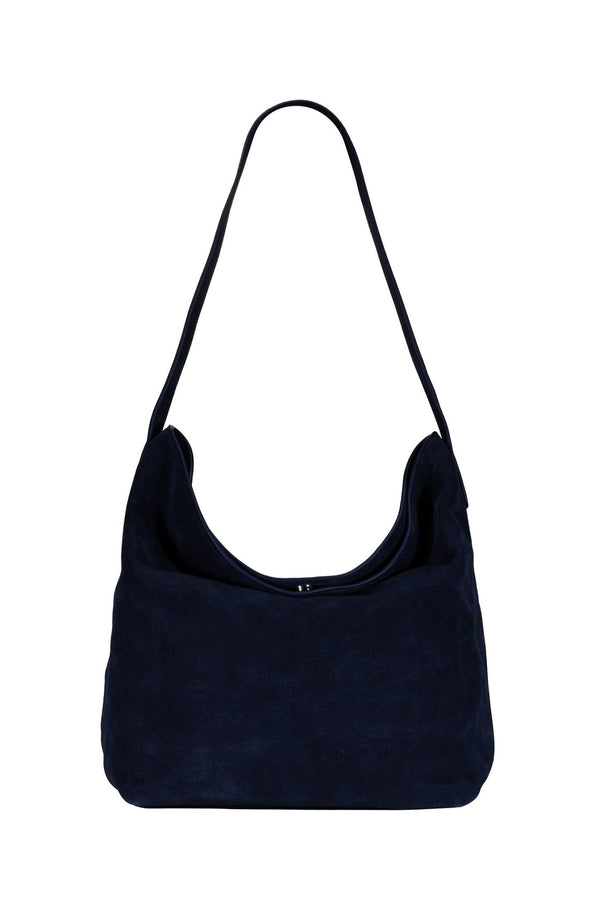Padaro Suede Hobo Bucket Bag - Navy