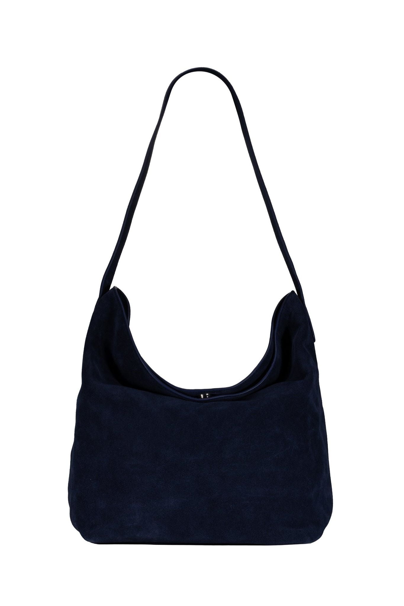 Padaro Suede Hobo Bucket Bag - Navy - Ivy Cove Montecito