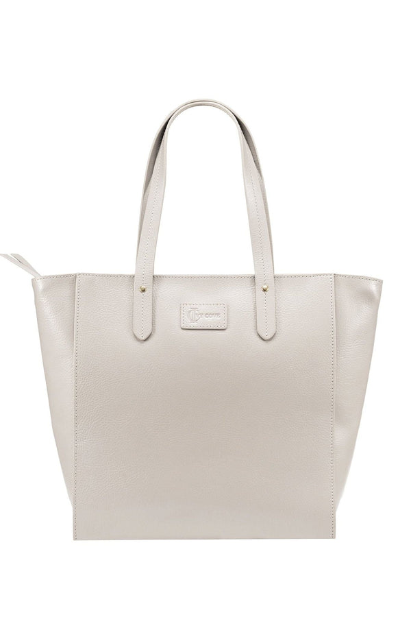 Sierra Zip Top Leather Tote