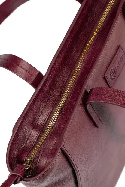 Sierra Zip Tote - Burgundy - Ivy Cove Montecito