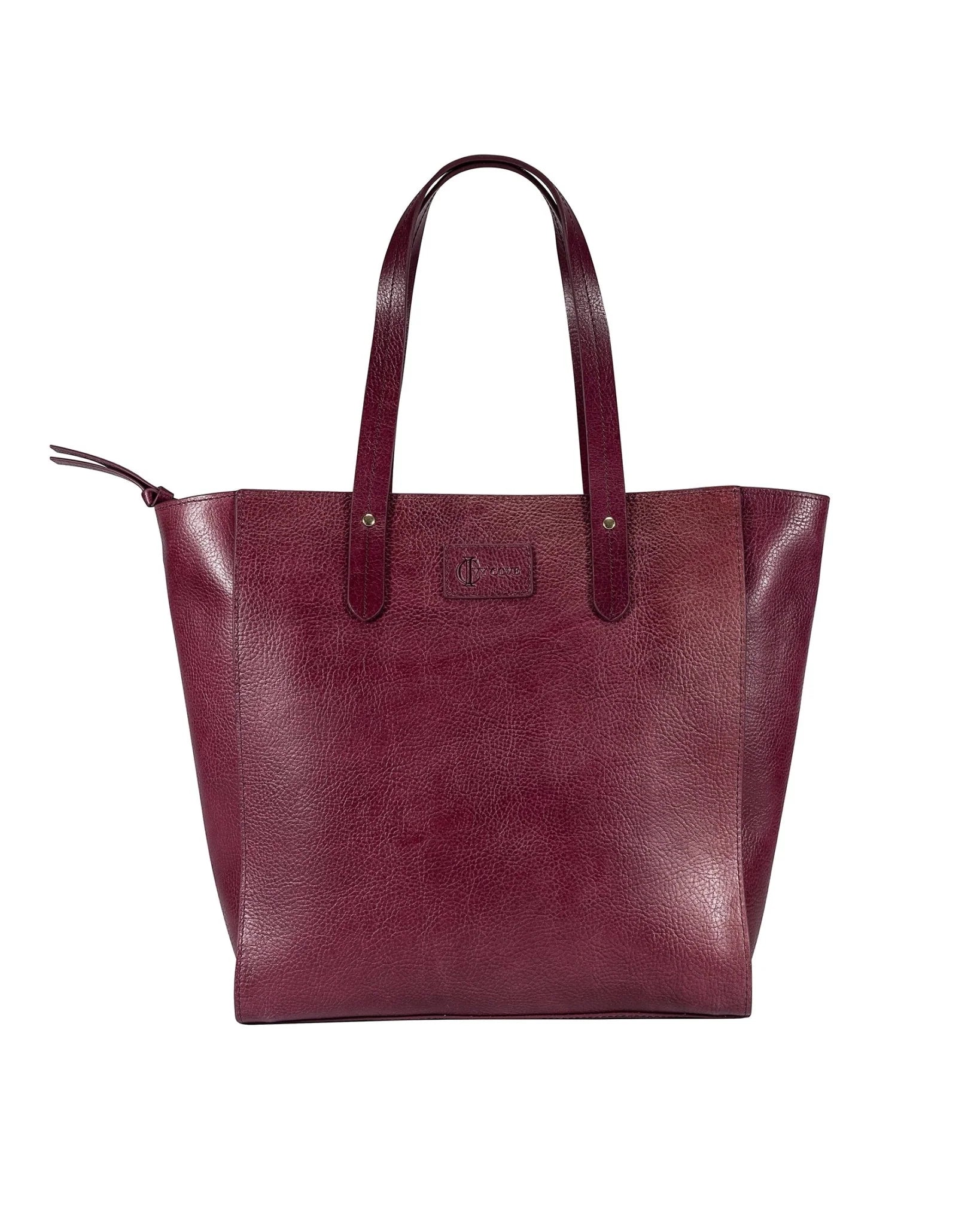 Sierra Zip Tote - Burgundy - Ivy Cove Montecito