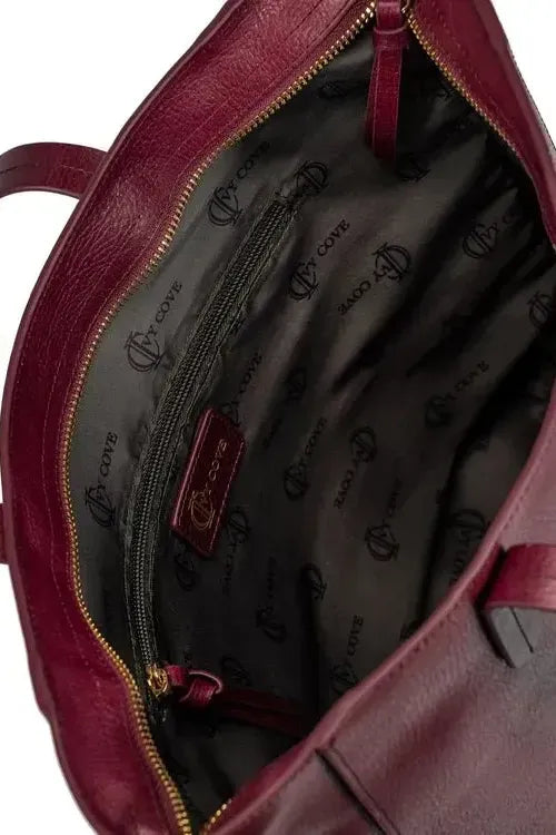 Sierra Zip Tote - Burgundy - Ivy Cove Montecito