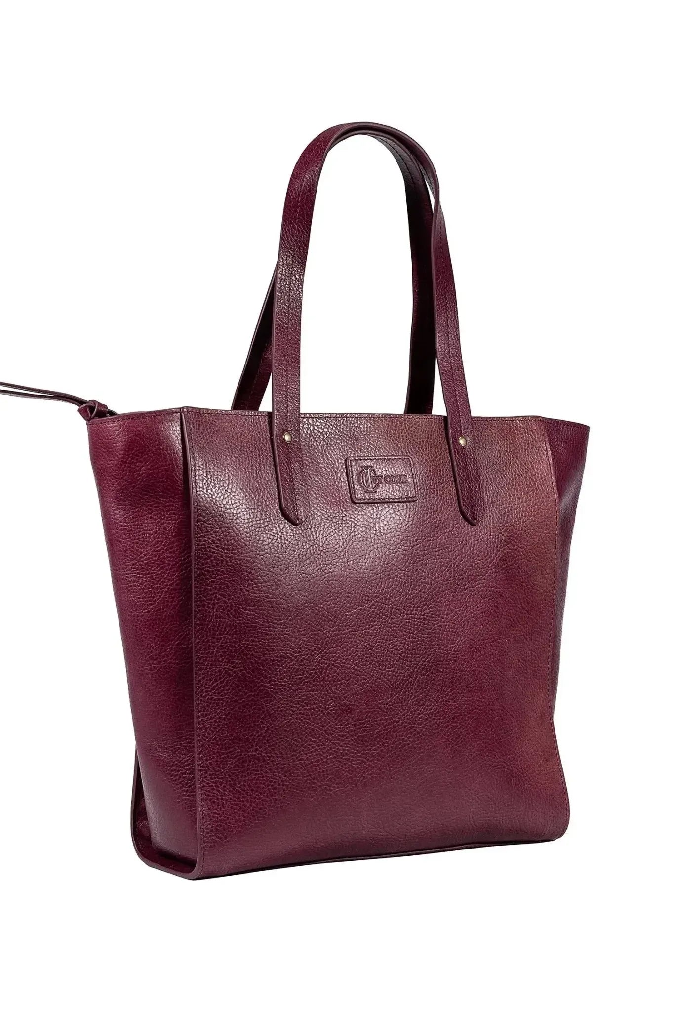 Sierra Zip Tote - Burgundy - Ivy Cove Montecito