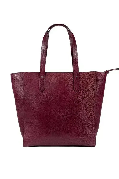 Sierra Zip Tote - Burgundy - Ivy Cove Montecito