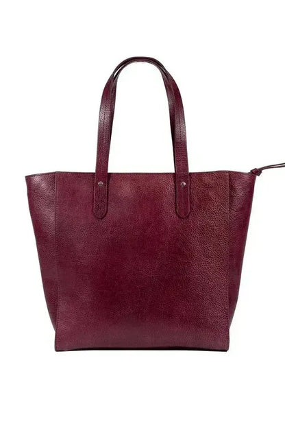 Sierra Zip Tote - Burgundy - Ivy Cove Montecito
