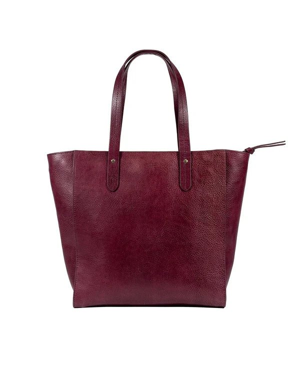 Sierra Zip Tote - Burgundy - Ivy Cove Montecito