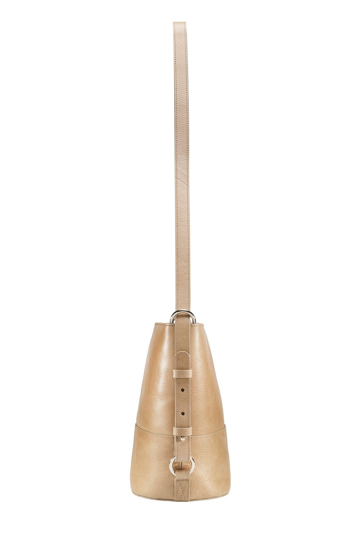 Solana Leather Bucket Bag - Sand - Ivy Cove Montecito