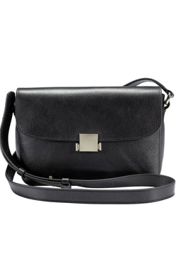 Tide Leather Crossbody Bag - Black