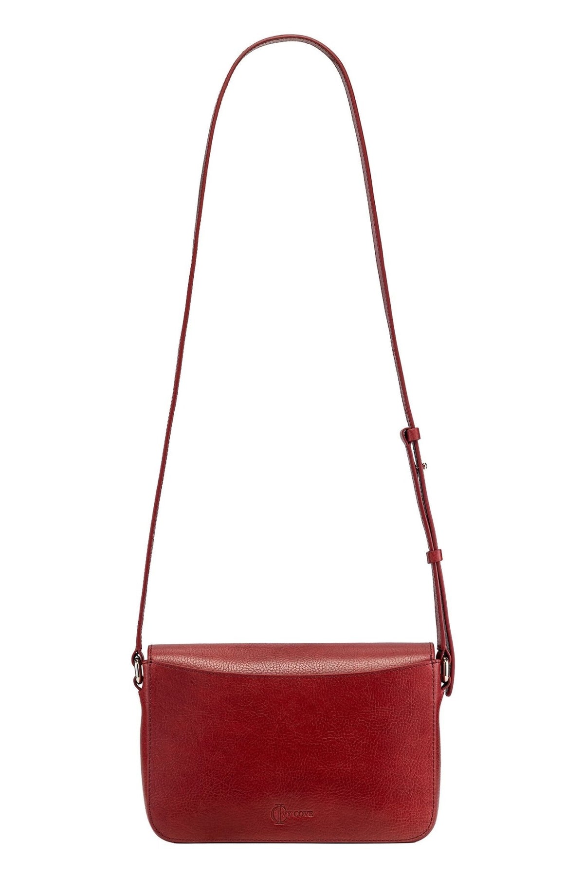 Tide Leather Crossbody Bag - Red - Ivy Cove Montecito